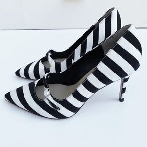 NEW Ann Taylor striped pumps!